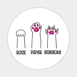 Rock Paper Scissors-Pink Magnet